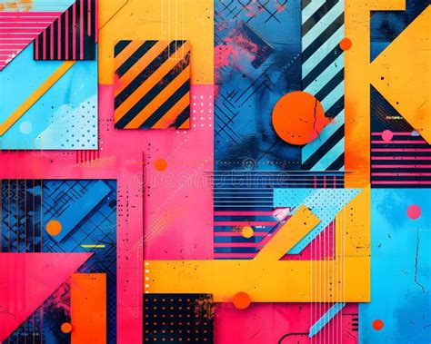 Neon Hues and Geometric Patterns