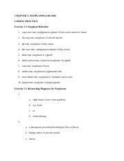 Neoplasms Coding Answer Key Reader