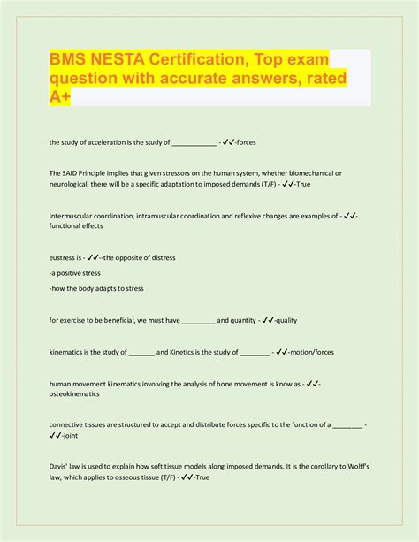 Nesta Certification Exam Answers PDF