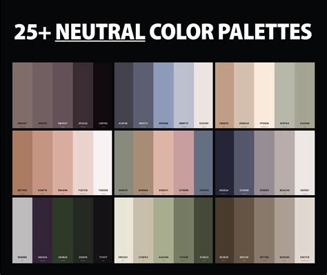 Neutral color palettes