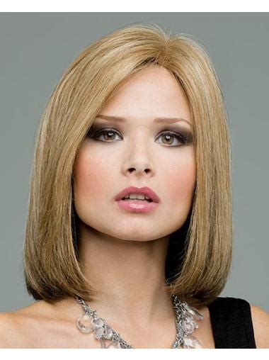 New Blonde Lace Front Chin Length Remy Human Lace Wigs - #2025