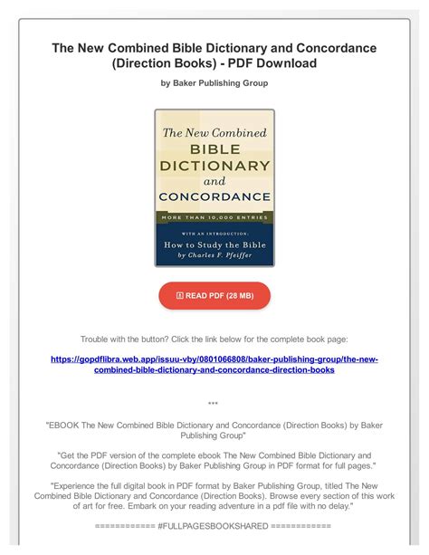 New Combined Bible Dictionary and Concordance Epub