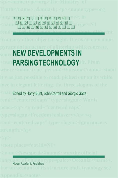 New Developments In Parsing Technology Epub