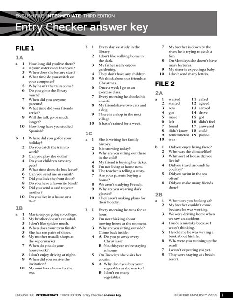 New English File Pre Intermediate Test Answer Key Reader