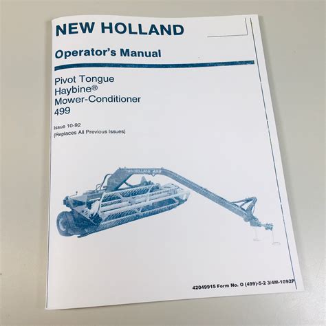 New Holland 499 Operators Manual Ebook Doc