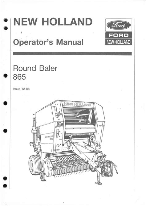 New Holland Round Baler 865 Manual Ebook PDF