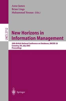 New Horizons in Information Management 20th British National Conference on Databases Epub