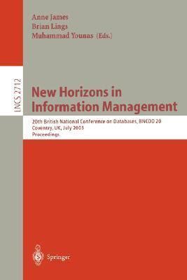 New Horizons in Information Management 20th British National Conference on Databases, BNCOD 20, Cove PDF