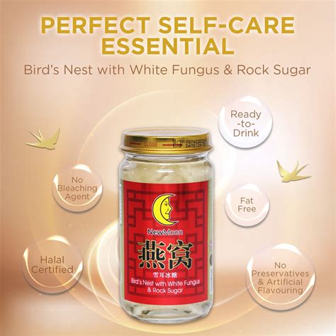 New Moon Bird Nest with White Fungus