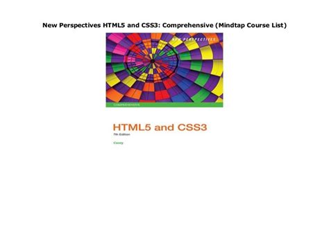 New Perspectives HTML5 and CSS3 Comprehensive MindTap Course List Doc