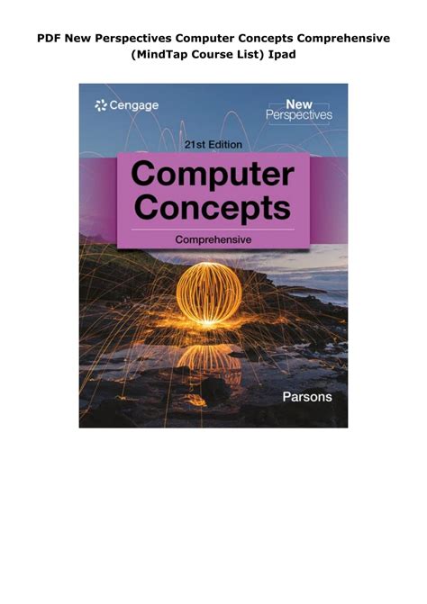 New Perspectives on Computer Concepts 2016 Introductory MindTap Course List Epub