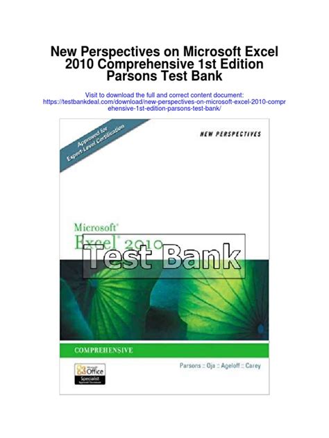 New Perspectives on Microsoft Excel 2010 1st first edition Text Only PDF