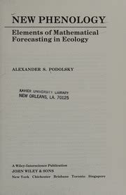 New Phenology Elements of Mathematical Forecasting in Ecology Epub