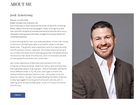 New Real Estate Agent Bio Template