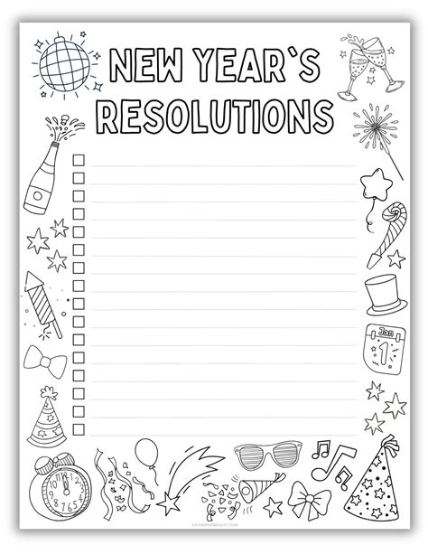 New Year Resolutions Template
