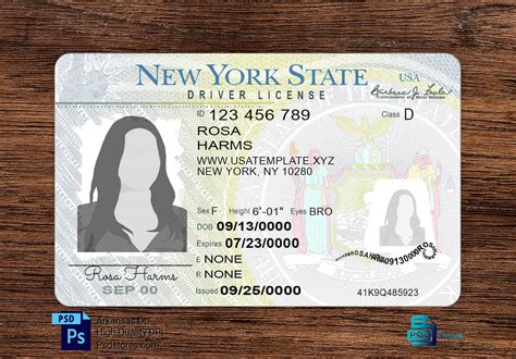 New York Driving License Template