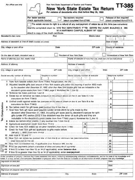New York State Tax Forms Printable