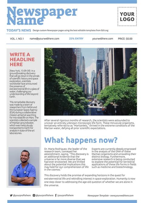 Newspaper Template Online Free