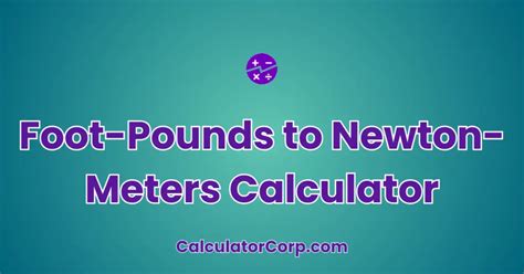 Newton Meters to Pounds Calculator: Effortless Unit Conversion