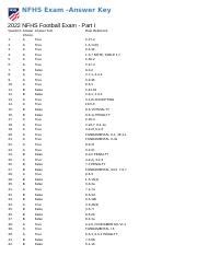 Nfhs Football Exam Answer Key Doc