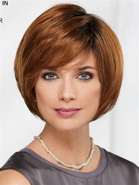 Nice Auburn Straight Chin Length Wigs For Cancer