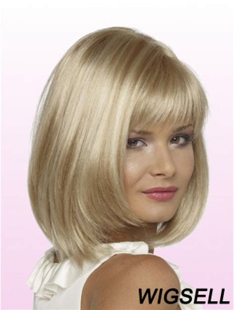 Nice Blonde Straight Chin Length Petite Wigs