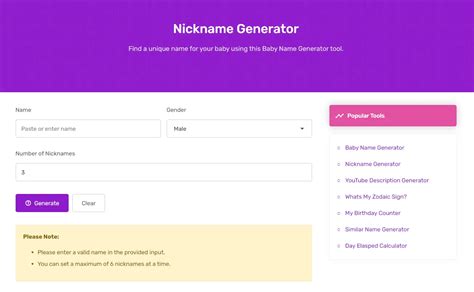 Nickname AI Generator 10000