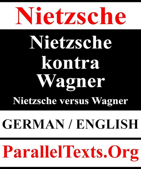 Nietzsche kontra Wagner Nietzsche versus Wagner Parallel Text Epub