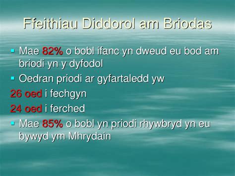 Niferoedd a Ffeithiau