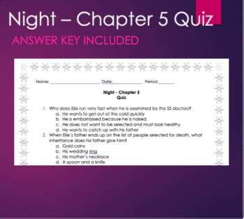 Night Chapter 5 Study Guide Answers Reader