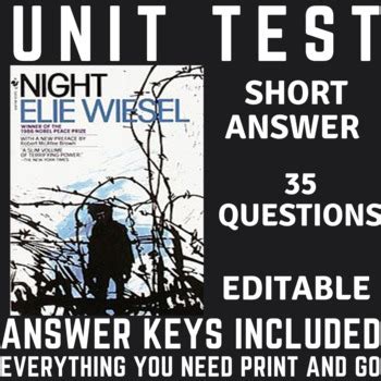 Night Elie Wiesel Test Answer Key PDF