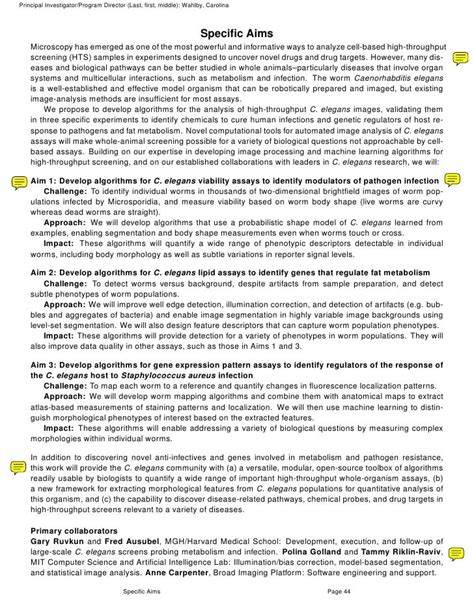 Nih Proposal Template