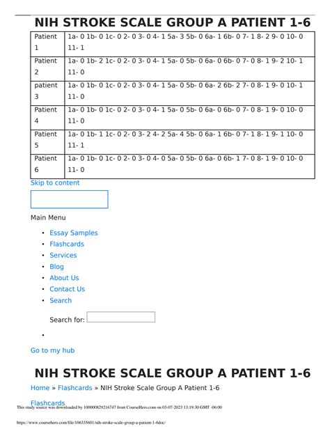 Nih Stroke Scale Answers Group Kindle Editon