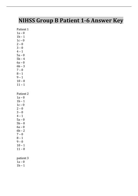 Nihss Test Group B Answer Epub