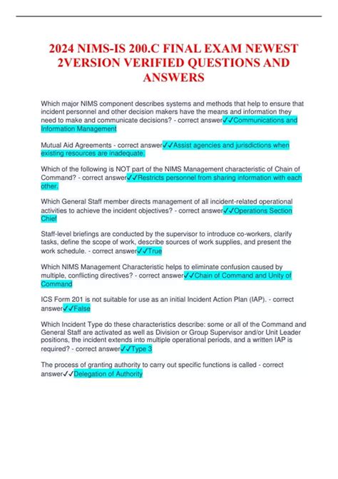 Nims 2014 Answers Reader