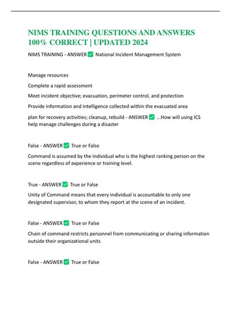 Nims Training Answers Epub