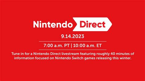 Nintendo Direct When: Uncover the Mysteries of the September 2023 Showcase