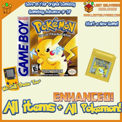 Nintendo Gameboy Pokemon Yellow: 151 Pokemon To Catch & Conquer