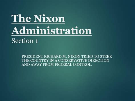 Nixon Administration Answers Section 1 Kindle Editon