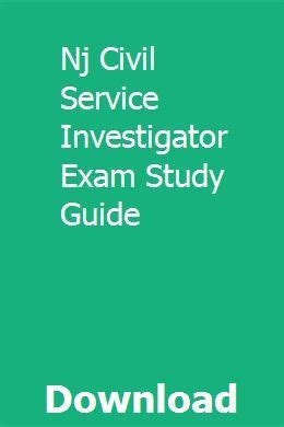 Nj Civil Service Exam Investigator Results 2013 Ebook Epub