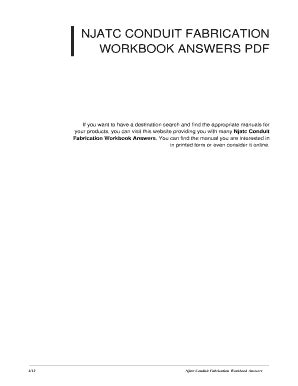 Njatc Conduit Fabrication Workbook Answers Reader