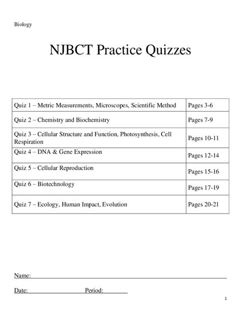 Njbct Practice Test Biology Answers Epub