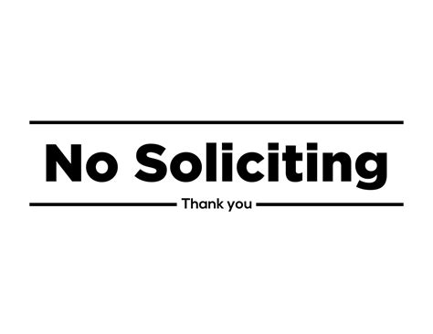 No Soliciting Printable