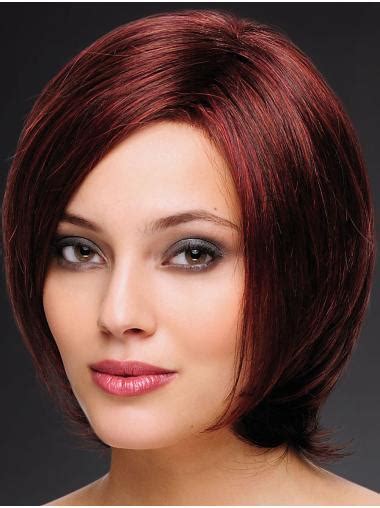 No-fuss 10" Chin Length Straight Red Bob Wigs