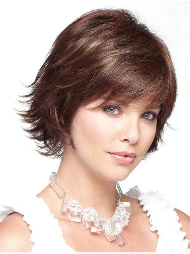 No-fuss Auburn LayeLace Front Wavy Short Wigs