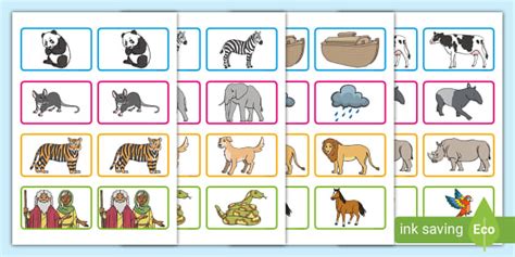 Noahs Ark Animal Matching Game Printable