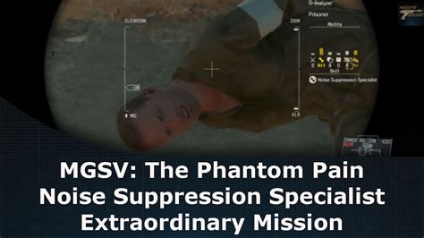 Noise Suppression Specialist: Mastering Stealth in MGSV