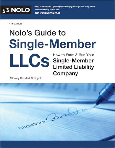 Nolo s Guide to Single-Member LLCs How to Form and Run Your Single-Member Limited Liability Company PDF