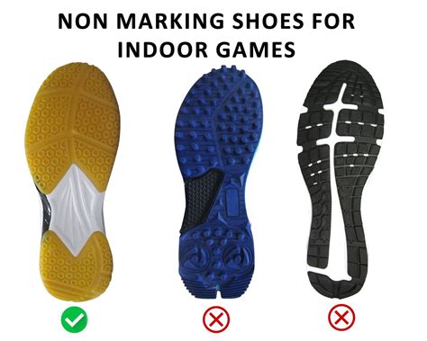 Non-marking rubber outsole: