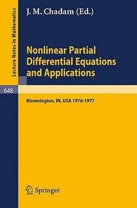 Nonlinear Partial Differential Equations and Applications Proceedings of a Special Seminar, Held at Reader